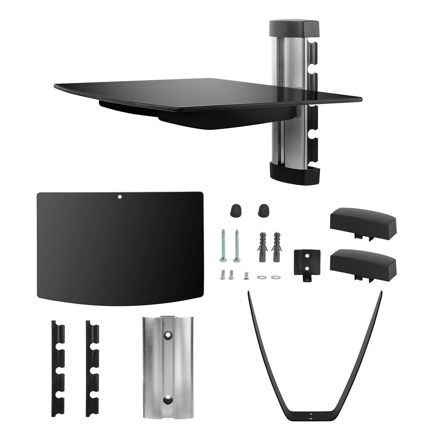 Floating Wall Mounted Strengthened Tempered Glass Shelf by DailySale