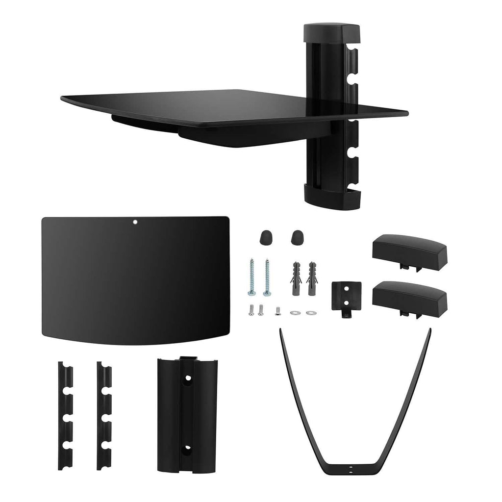 Floating Wall Mounted Strengthened Tempered Glass Shelf by DailySale