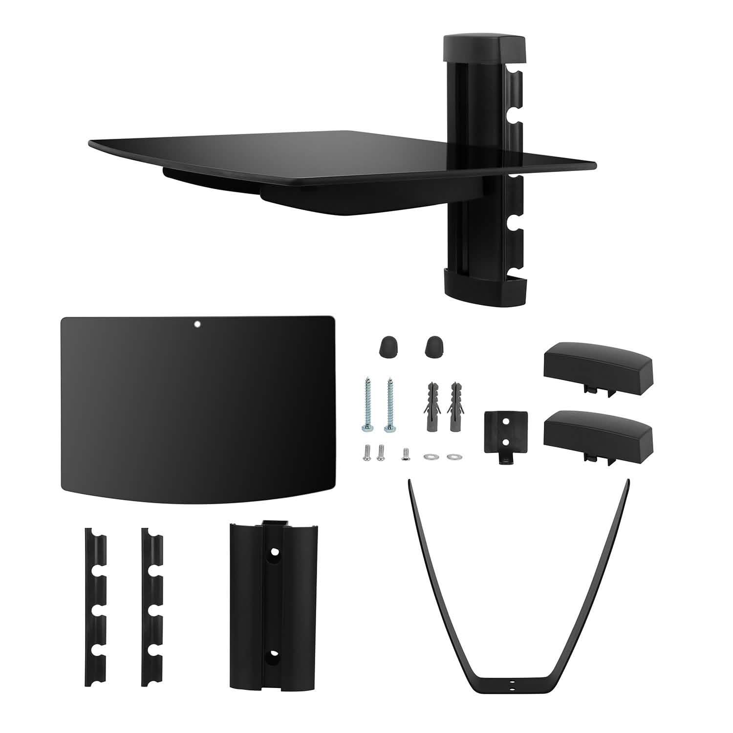 Floating Wall Mounted Strengthened Tempered Glass Shelf by DailySale