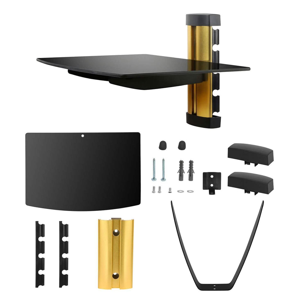 Floating Wall Mounted Strengthened Tempered Glass Shelf by DailySale