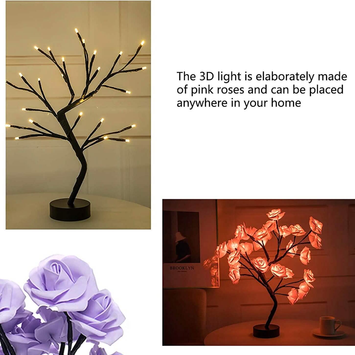 Flower Rose Tree Lamp by DailySale