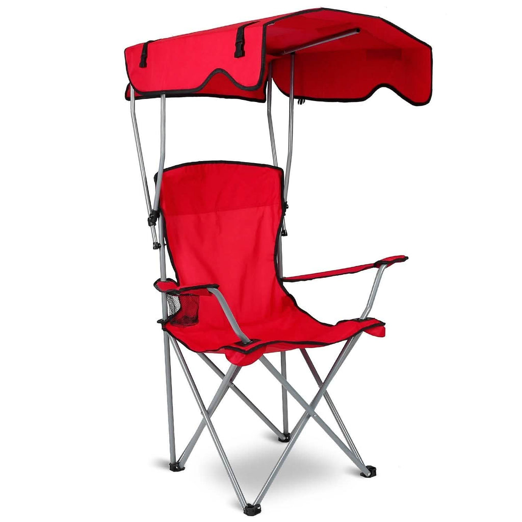 Foldable Beach Canopy Chair Sun Protection with Cup Holder by DailySale
