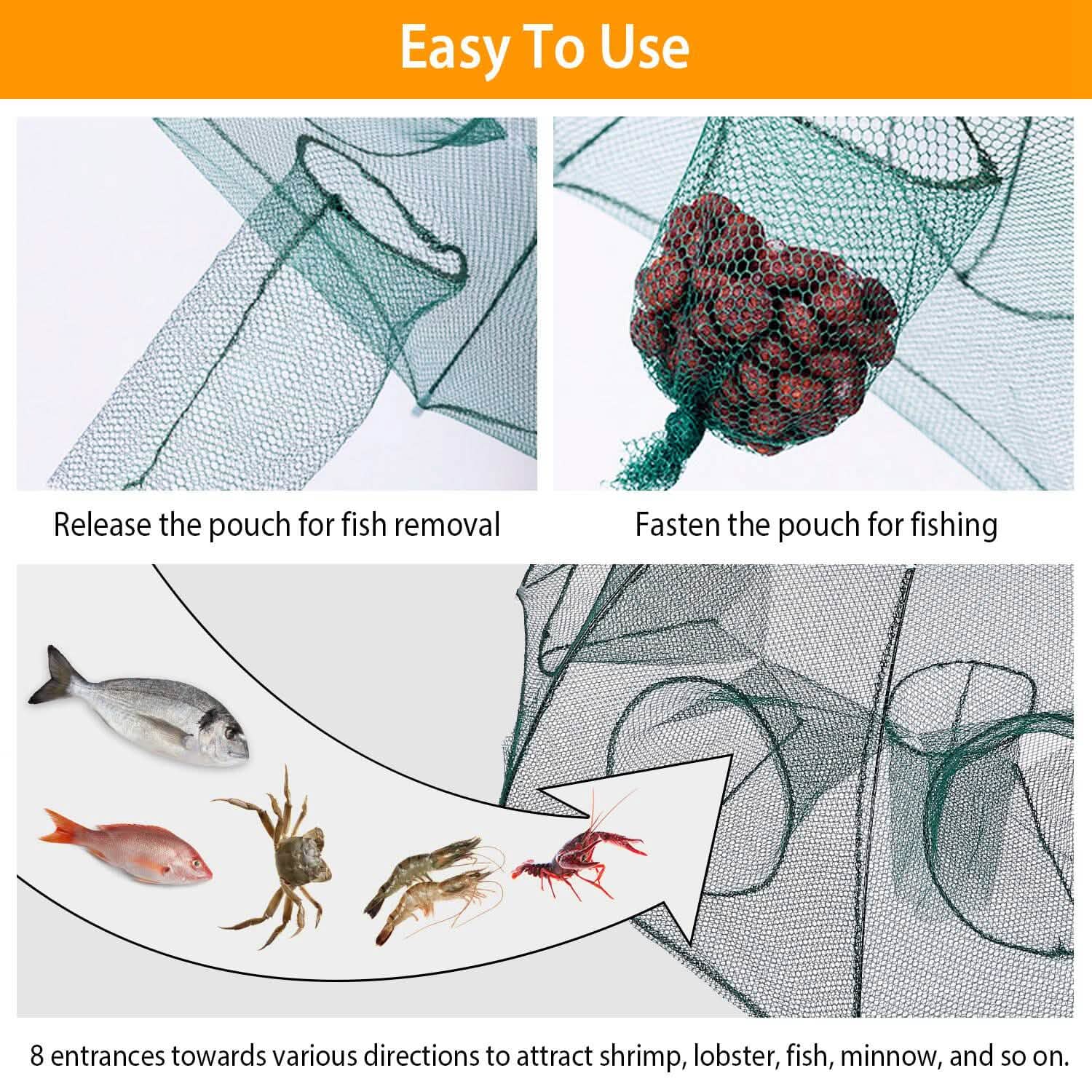 Foldable Fishing Bait Net Trap by DailySale