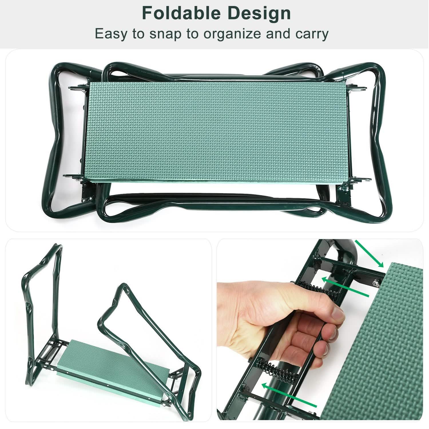 Foldable Garden Kneeler Seat with Kneeling Soft Cushion Pad by DailySale