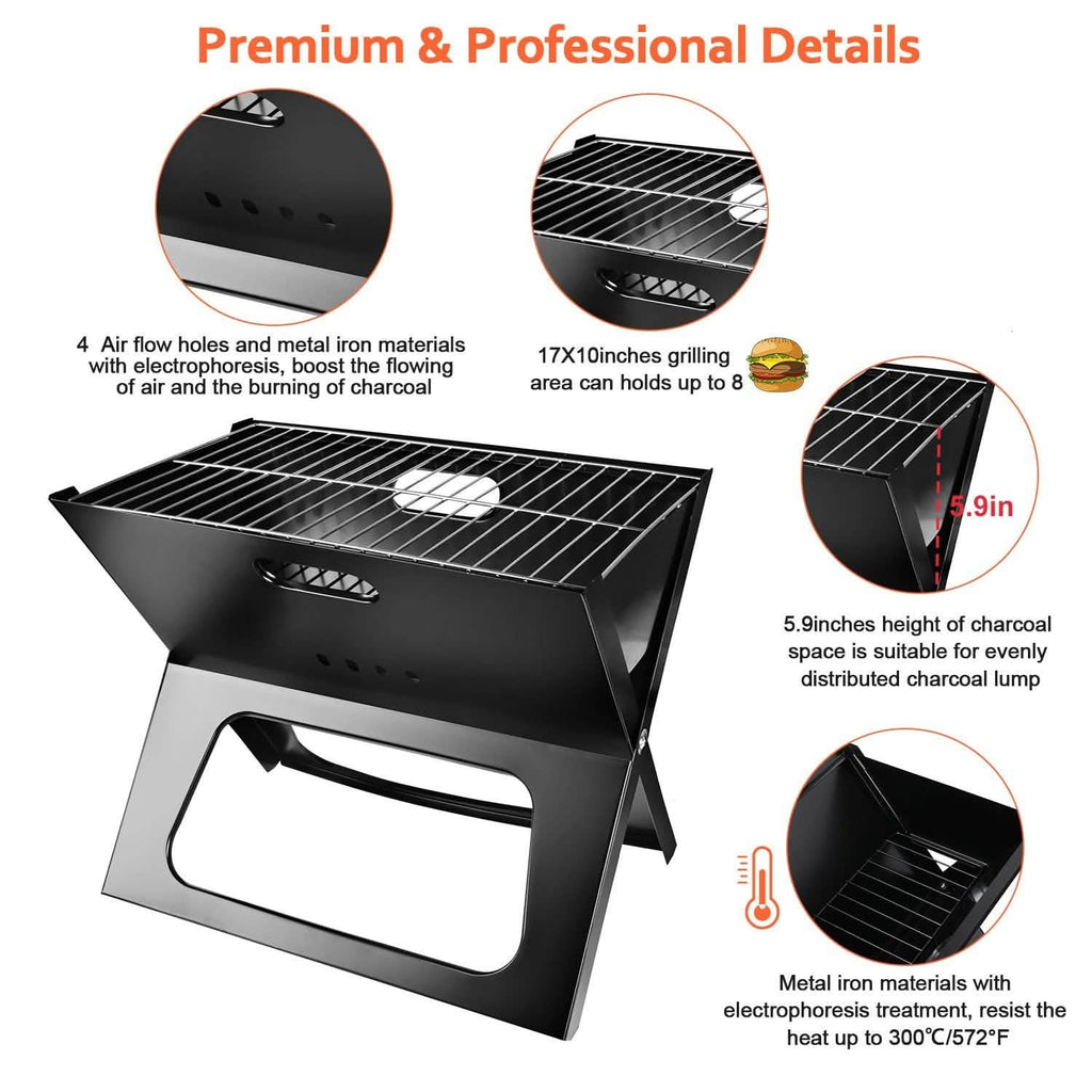 Foldable Portable BBQ Barbecue Grill by DailySale