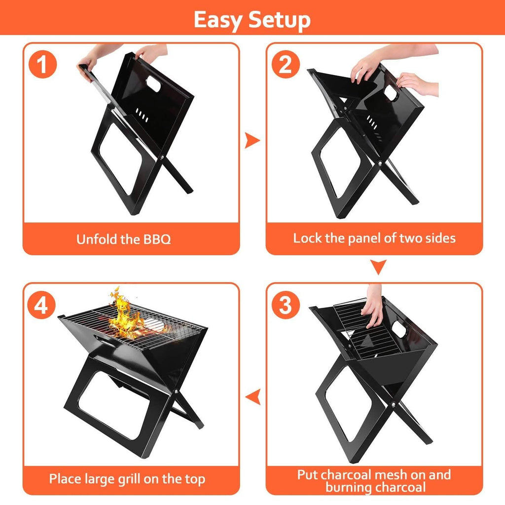 Foldable Portable BBQ Barbecue Grill by DailySale