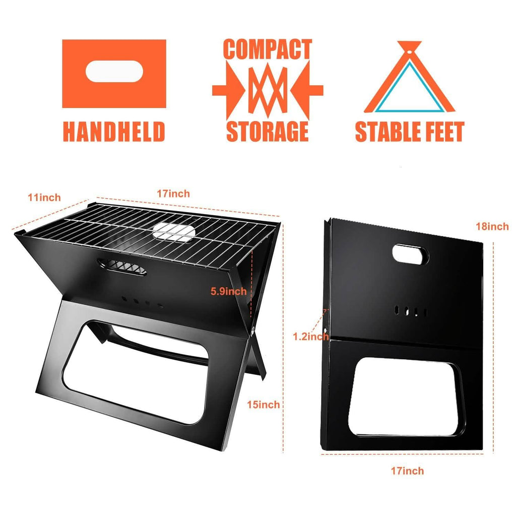 Foldable Portable BBQ Barbecue Grill by DailySale