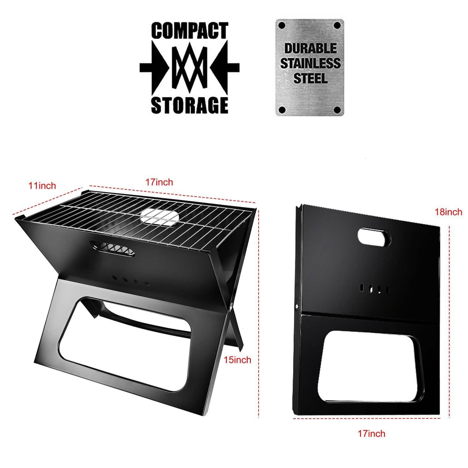 Foldable Portable BBQ Barbecue Grill by DailySale
