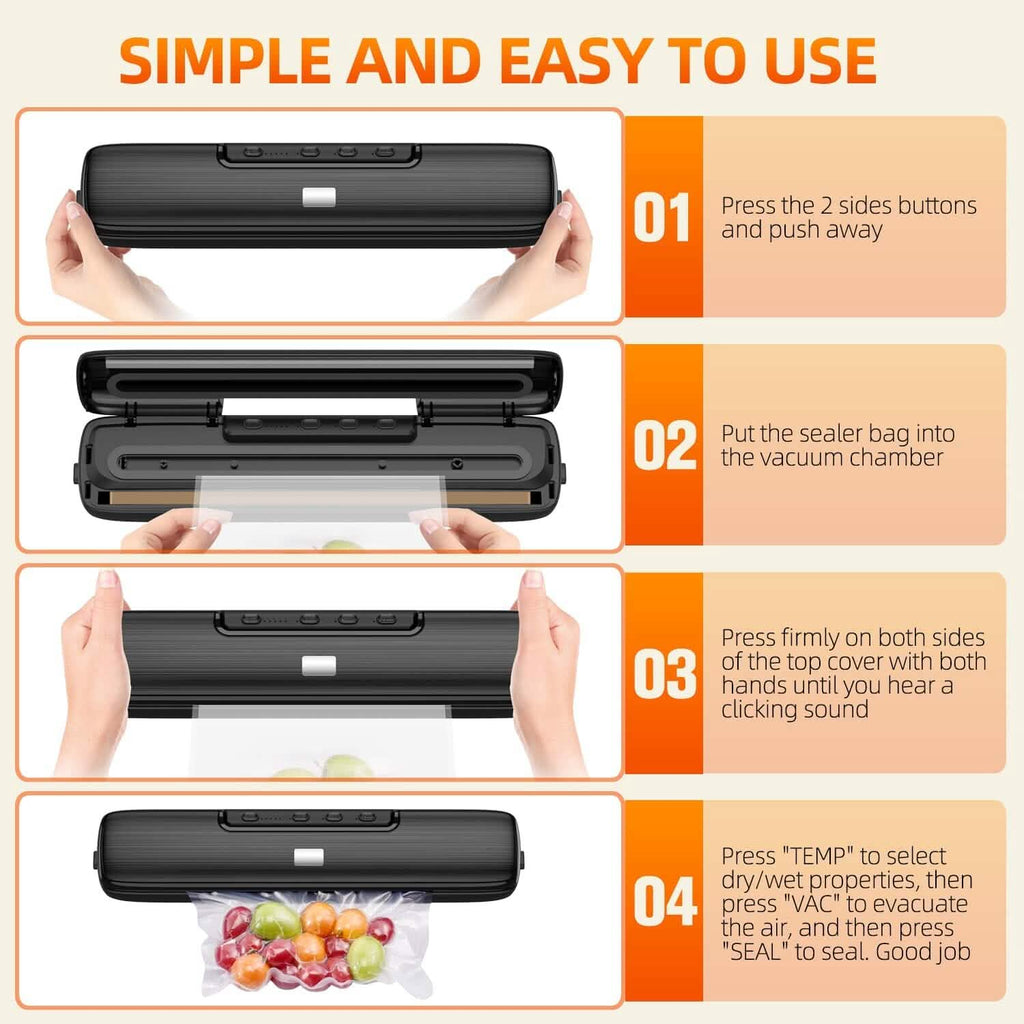 Food Vacuum Sealer Automatic Air Sealing System by DailySale