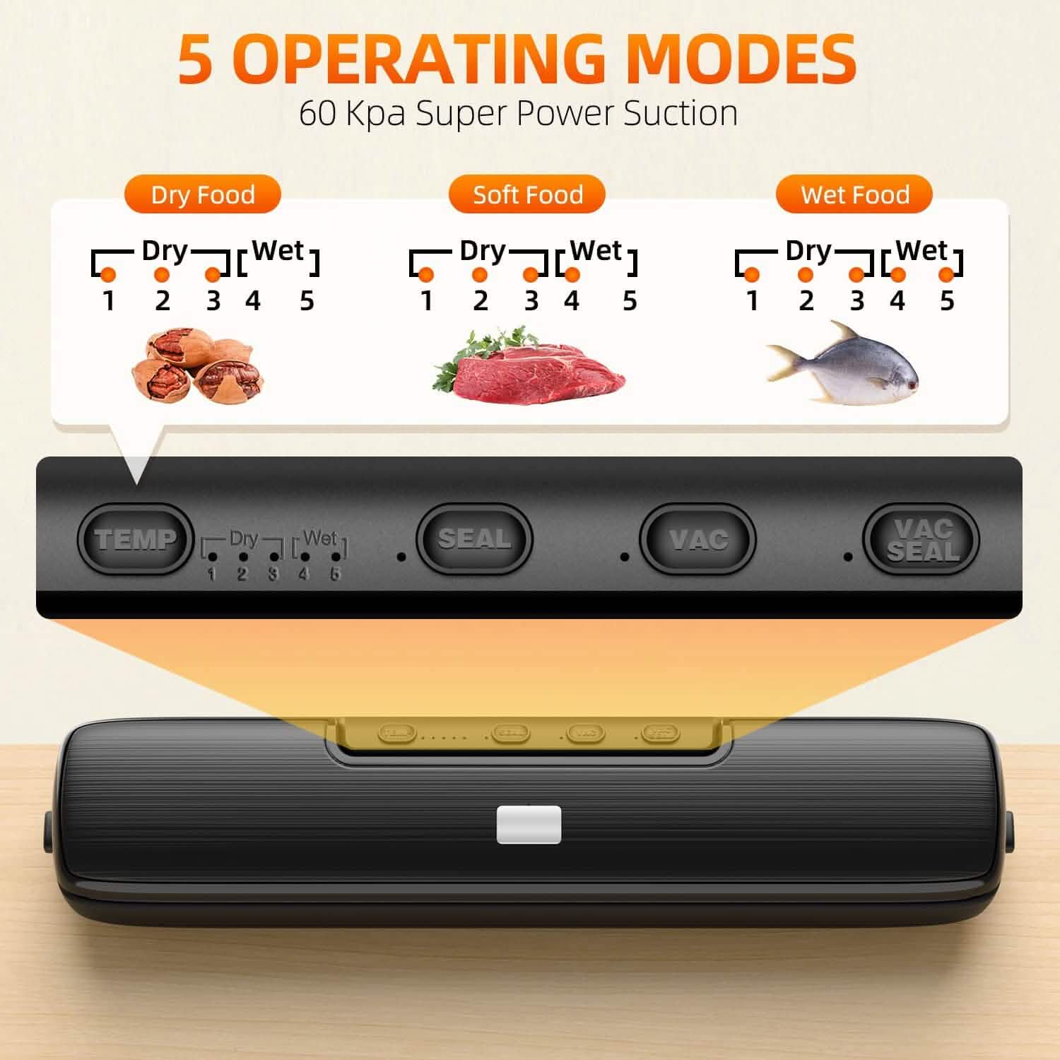 Food Vacuum Sealer Automatic Air Sealing System by DailySale