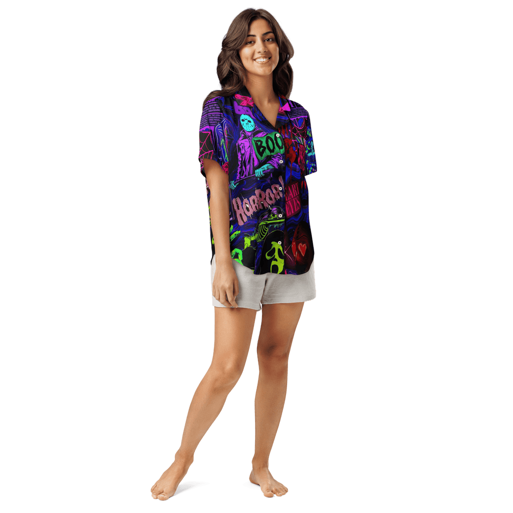 Freaky Frights Silky Pajama Top by Goth Cloth Co.