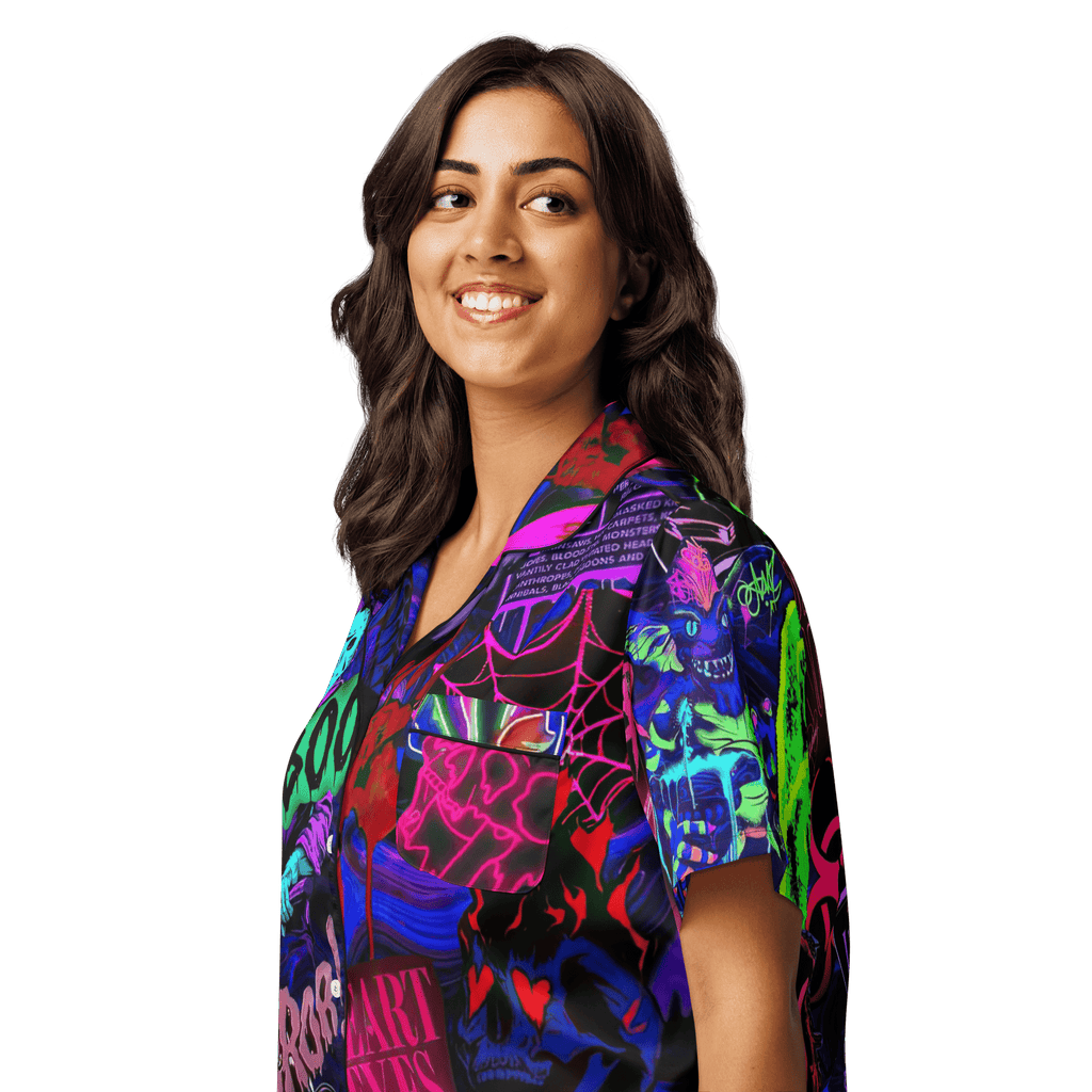 Freaky Frights Silky Pajama Top by Goth Cloth Co.