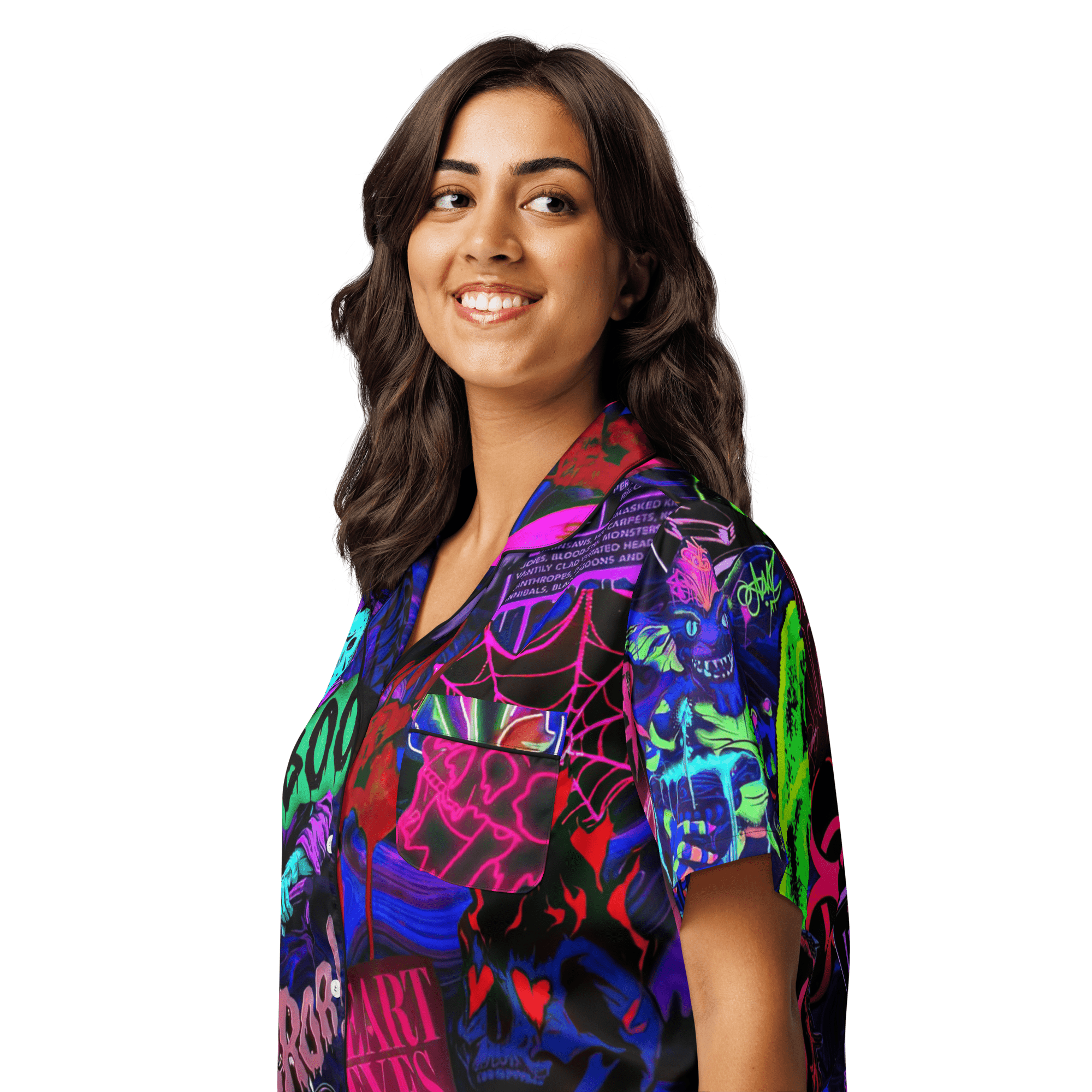Freaky Frights Silky Pajama Top by Goth Cloth Co.