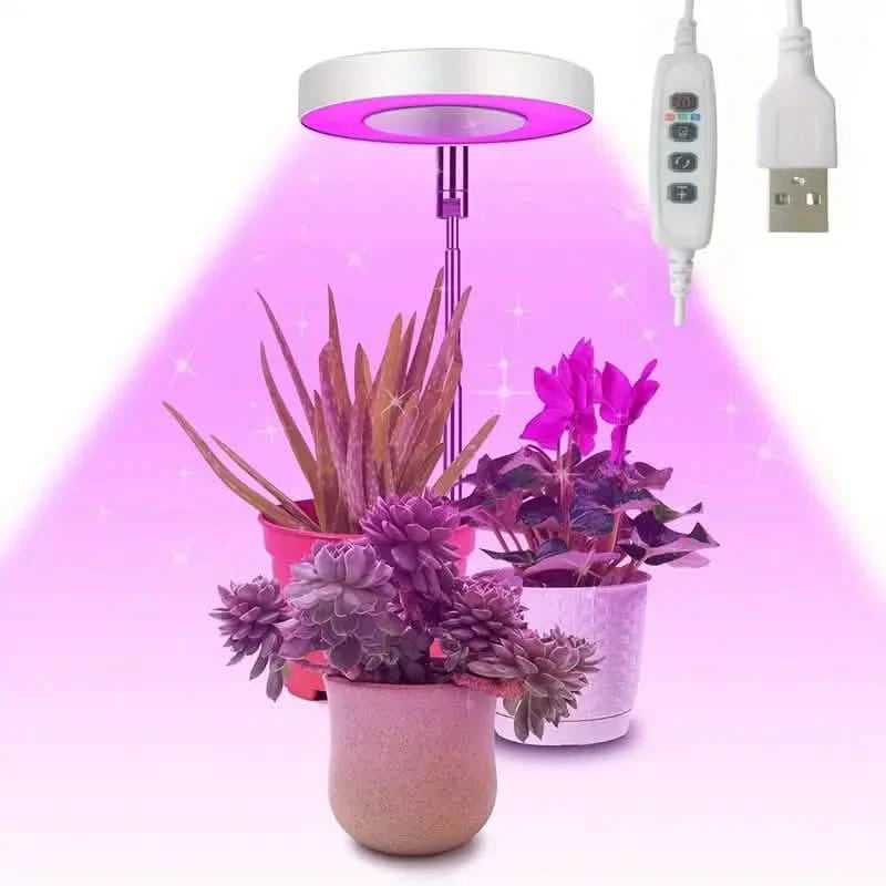 Full Spectrum LED Halo Plant Light With Stand Height Adjustable Auto Timer by DailySale