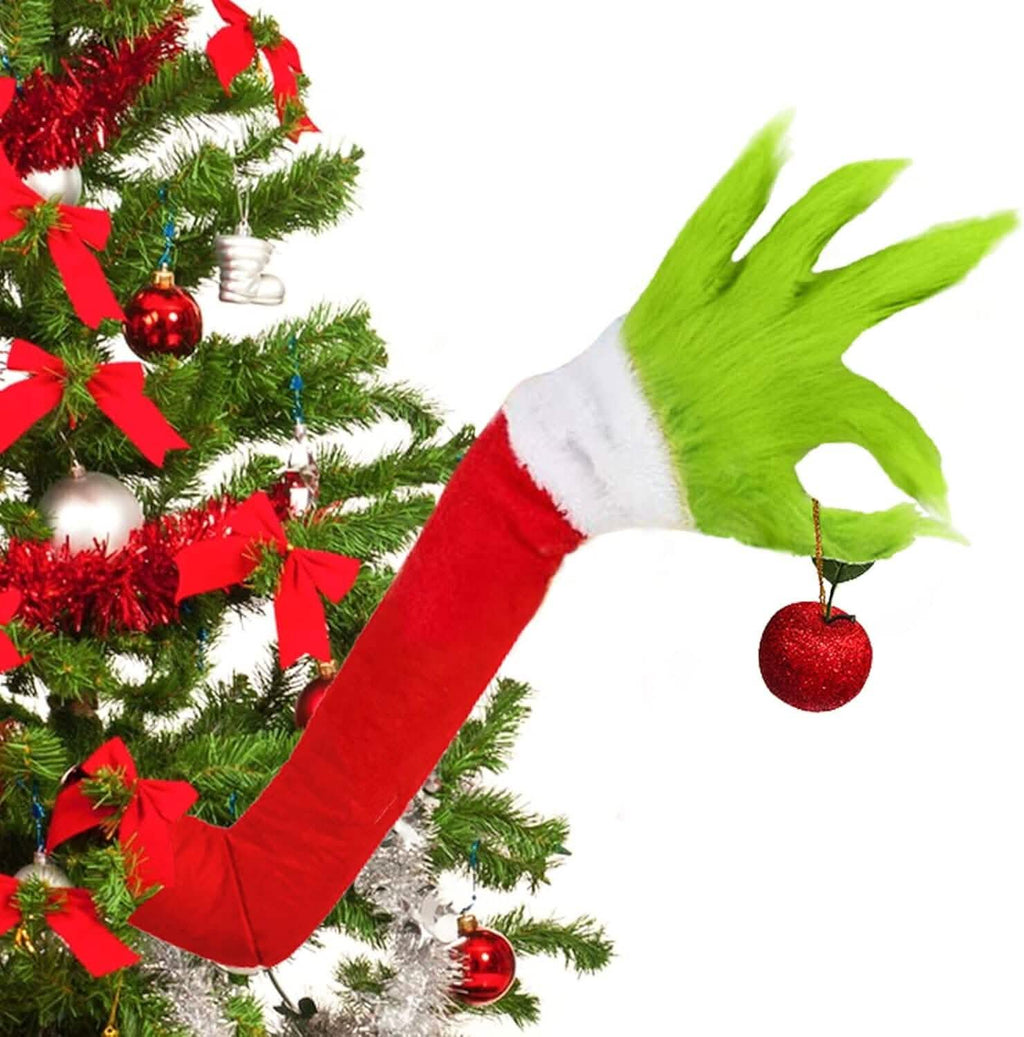 Furry Green Monster Elf Arms Hand for Christmas Tree Ornaments by DailySale