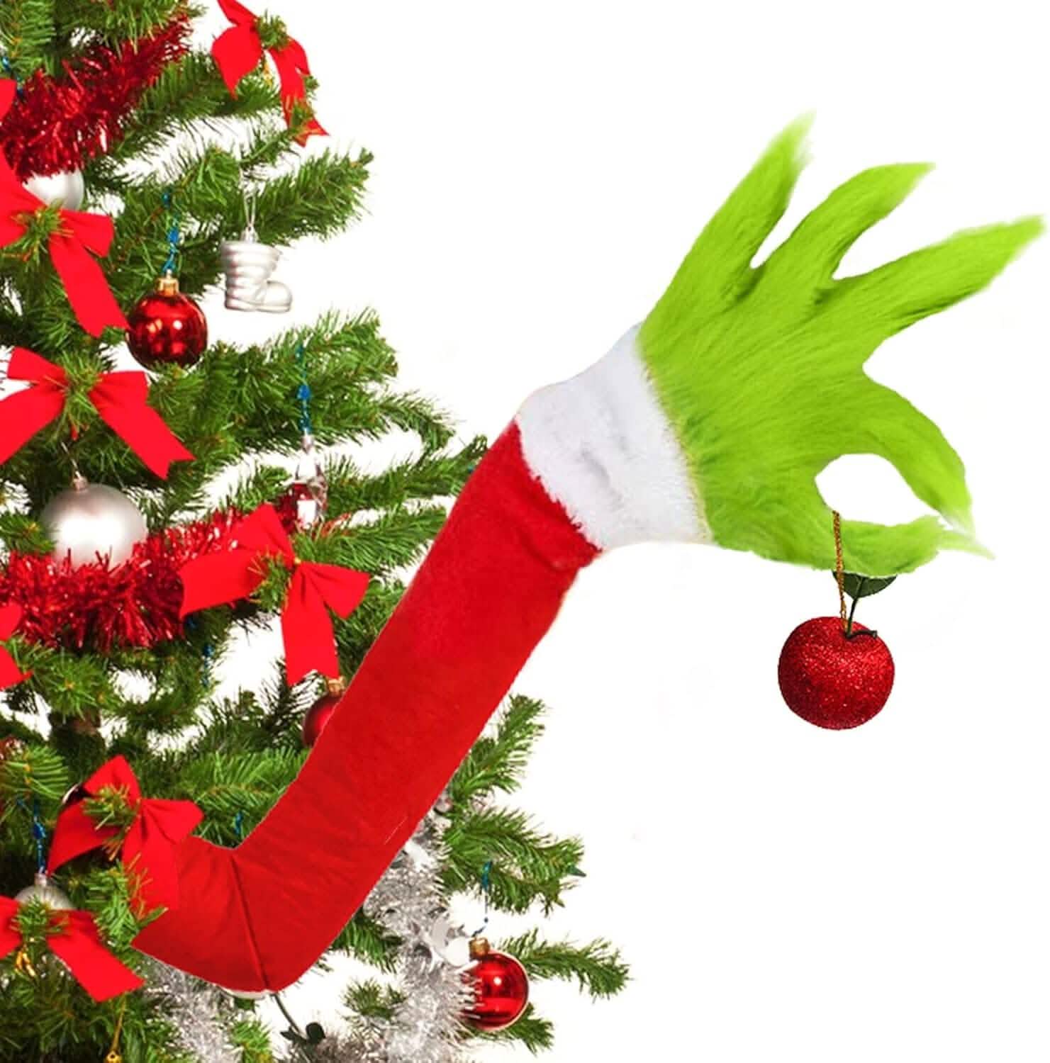 Furry Green Monster Elf Arms Hand for Christmas Tree Ornaments by DailySale