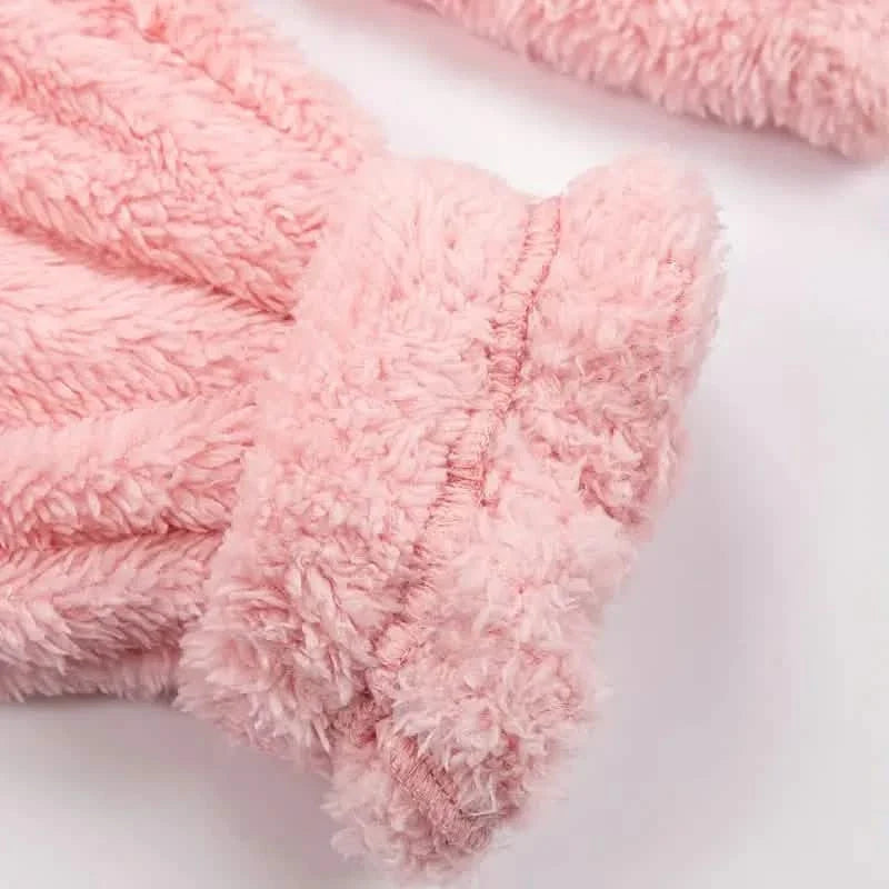 Fuzzy Hooded Pajama Jumpsuit For Music Festival, Long Sleeve Zipper Lingerie & Sleepwear by DailySale