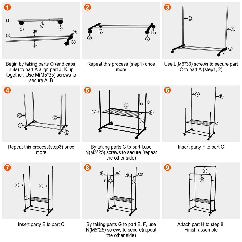 Garment Hanging Rack Clothing Organizer by DailySale