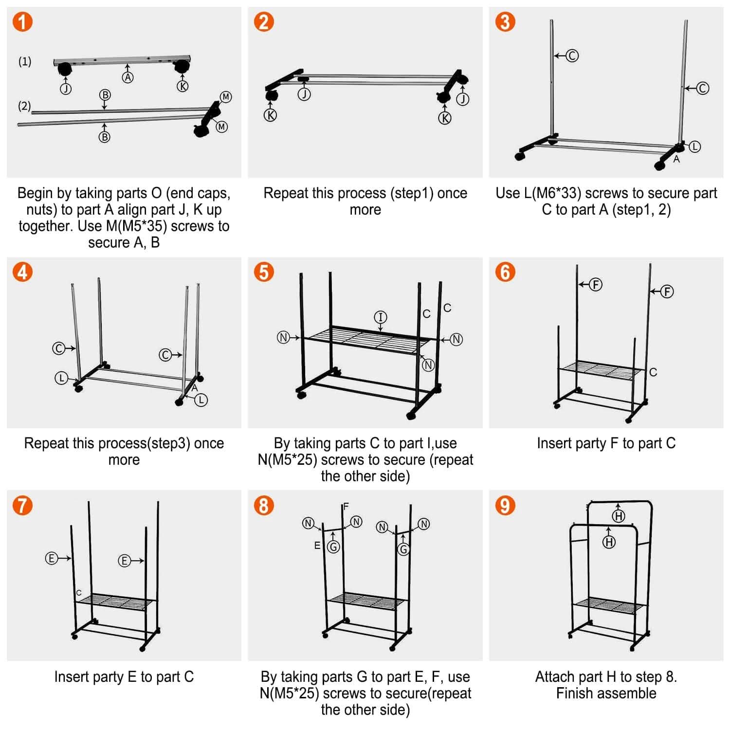 Garment Hanging Rack Clothing Organizer by DailySale
