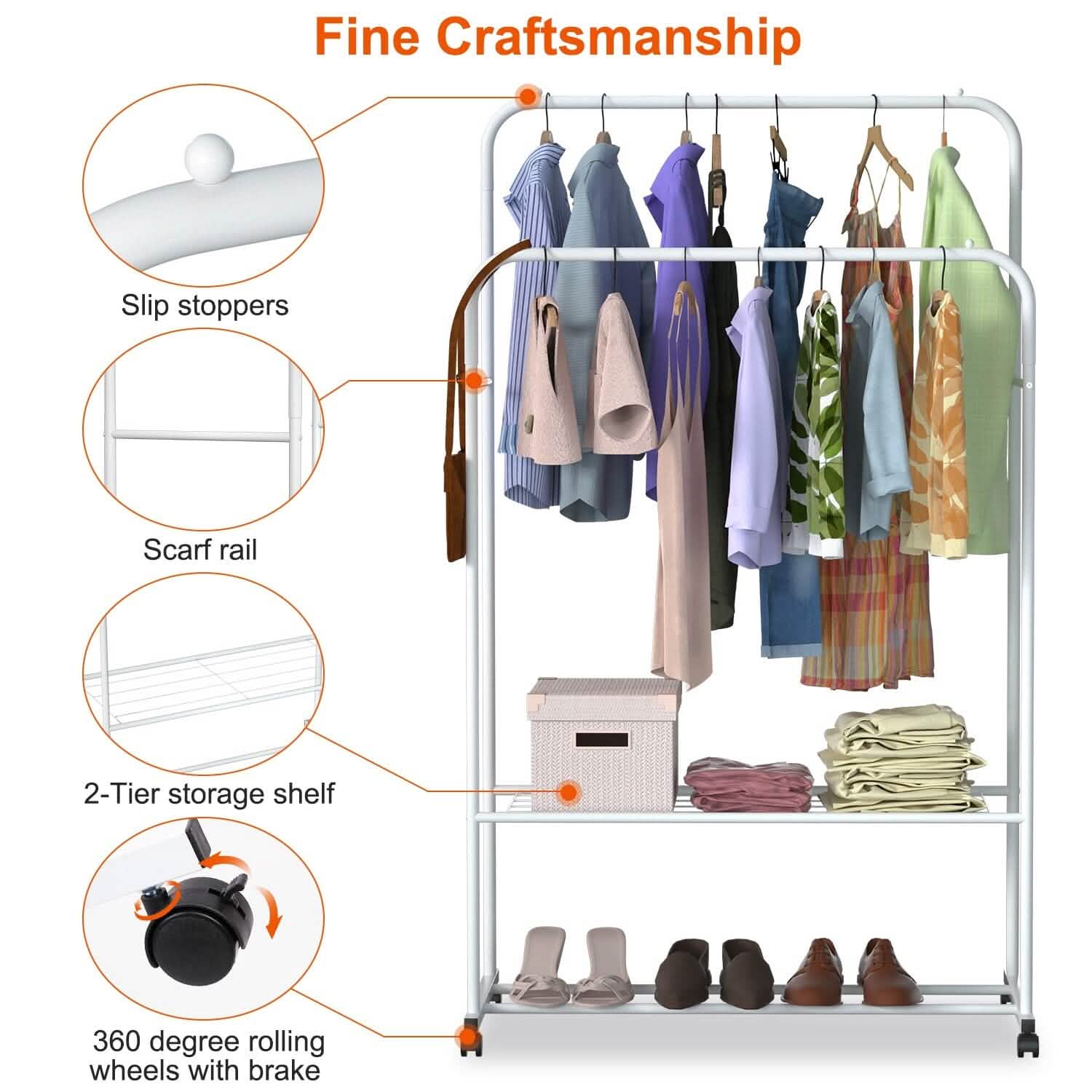 Garment Hanging Rack Clothing Organizer by DailySale