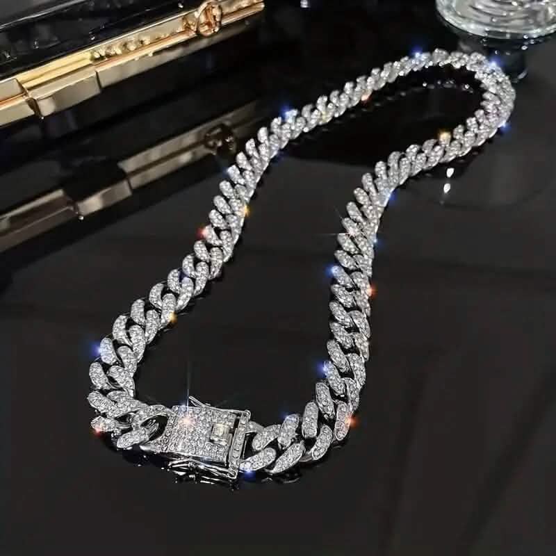 Geometric Bling Hip-Hop Cuban Chain Neckiace by DailySale