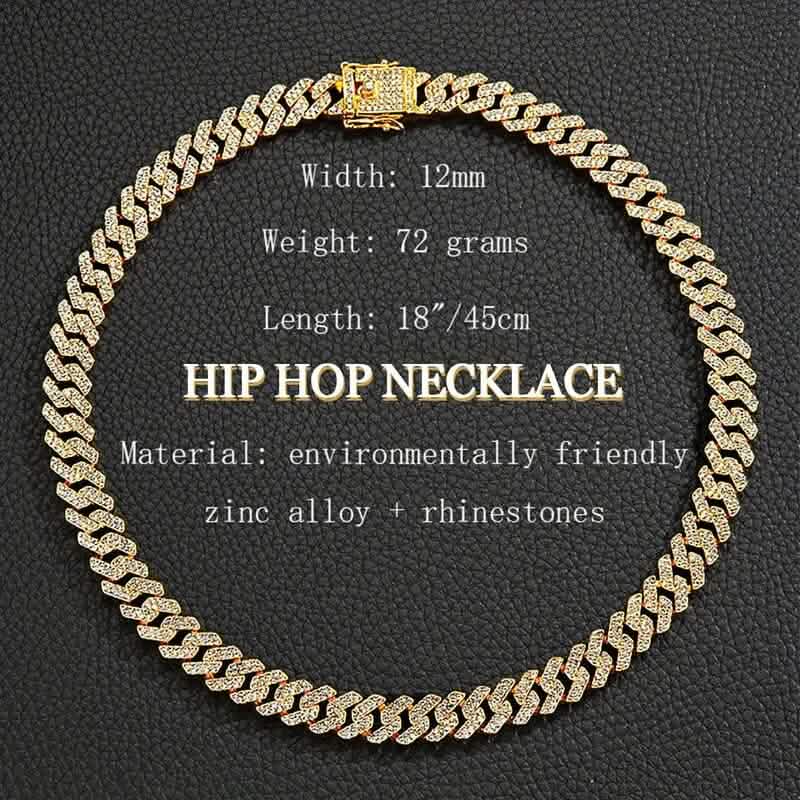 Geometric Bling Hip-Hop Cuban Chain Neckiace by DailySale