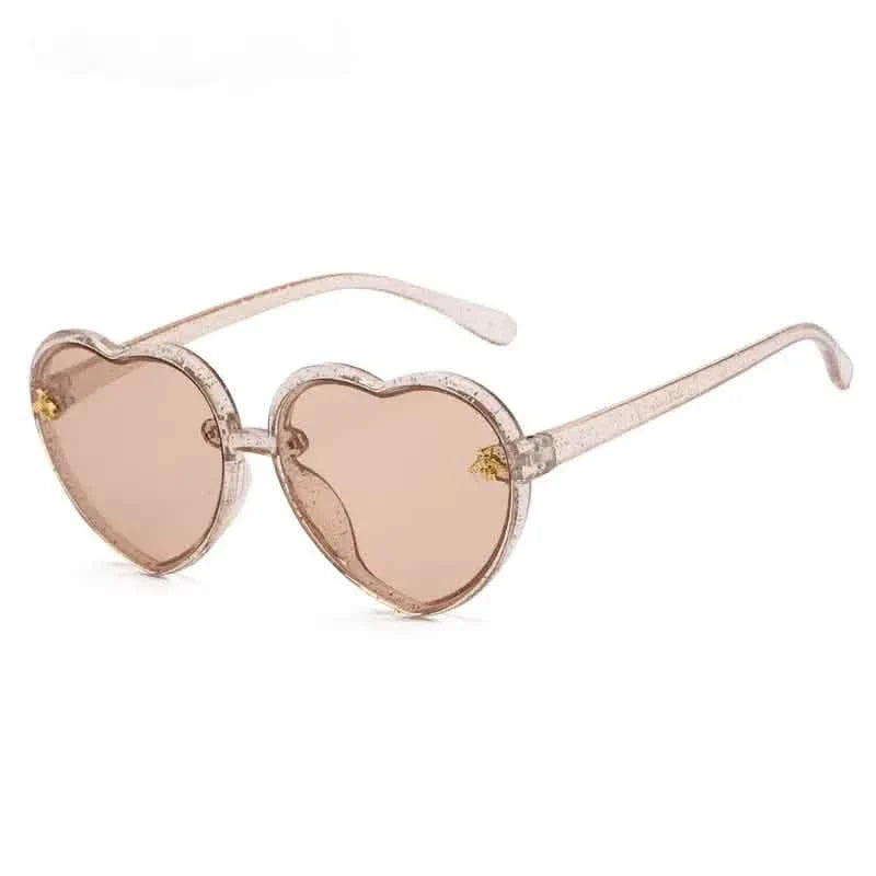 Girls Sunglasses UV Protection Heart Shaped Little Bee Decor Sunshade Glasses by DailySale
