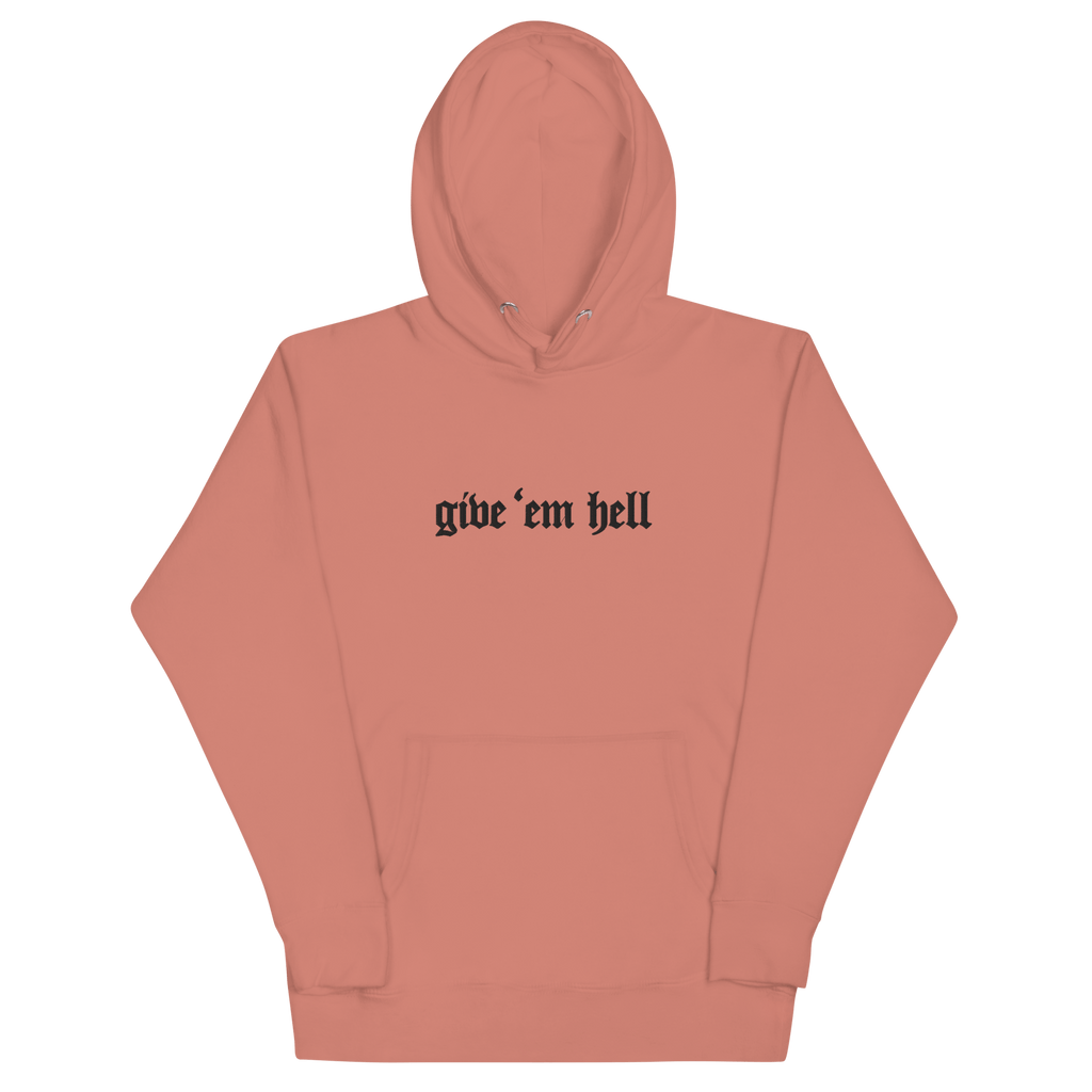 Give 'Em Hell Unisex Hoodie by Goth Cloth Co.