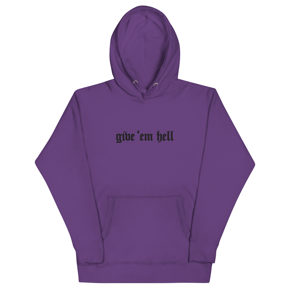 Give 'Em Hell Unisex Hoodie by Goth Cloth Co.