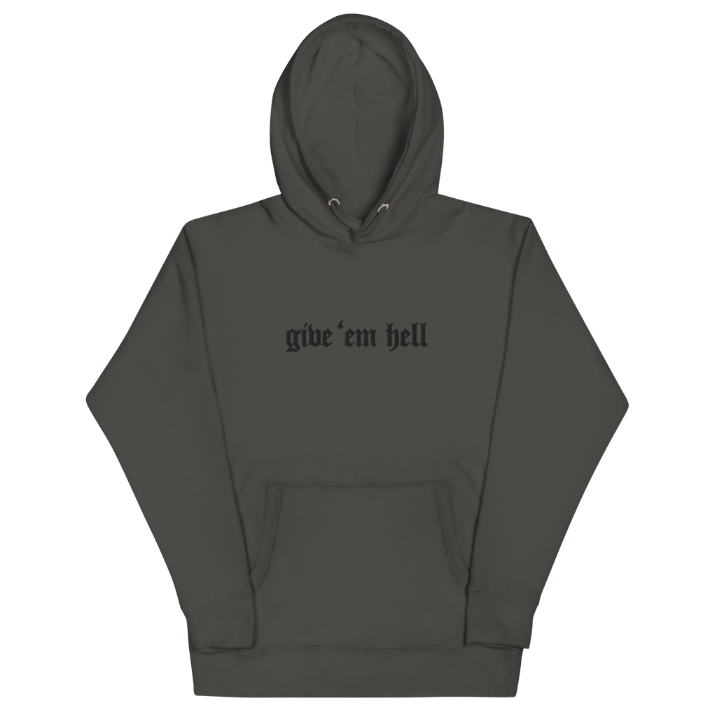 Give 'Em Hell Unisex Hoodie by Goth Cloth Co.