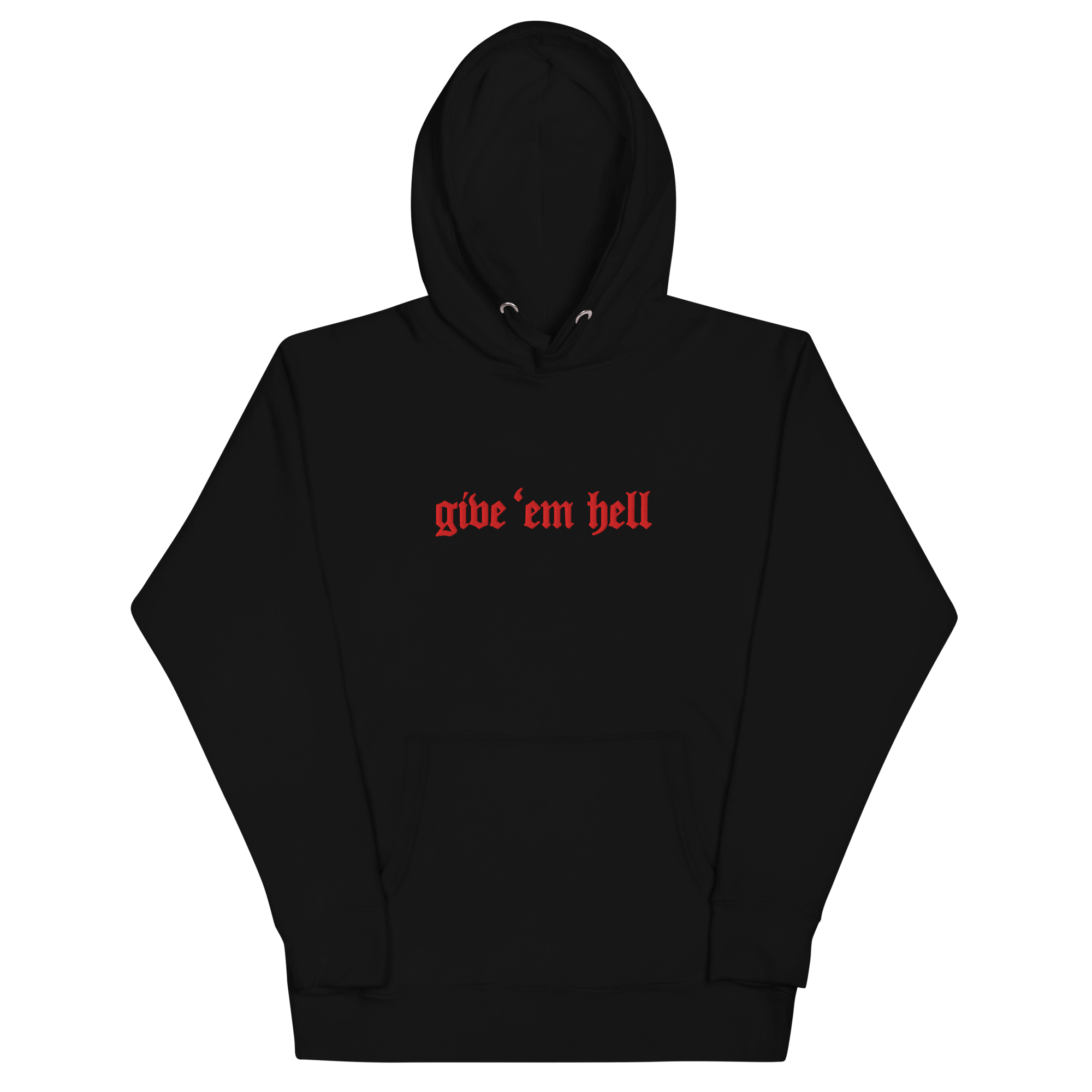 Give 'Em Hell Unisex Hoodie by Goth Cloth Co.