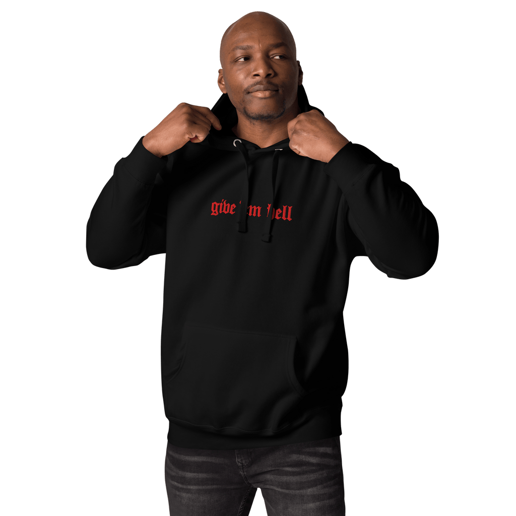 Give 'Em Hell Unisex Hoodie by Goth Cloth Co.