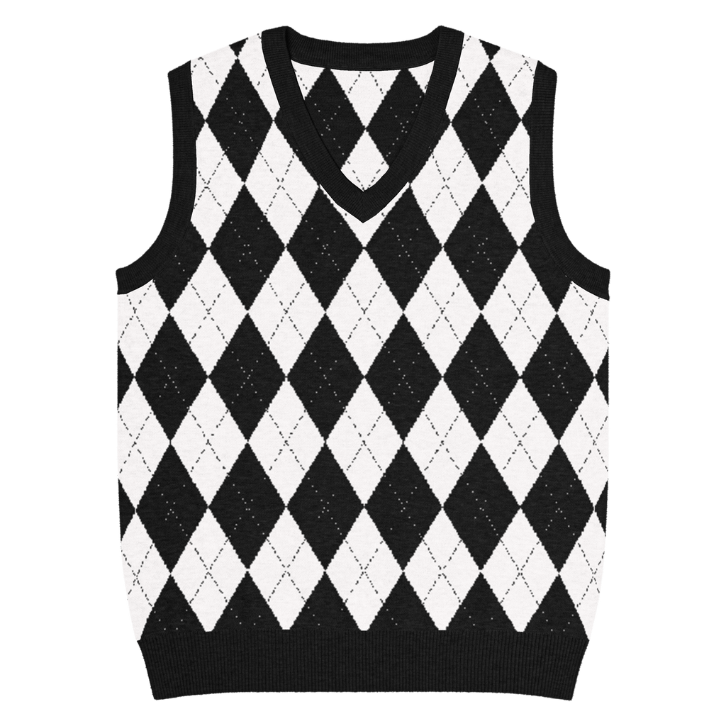 Carnival Chic Knit V-Neck Vest by Goth Cloth Co.