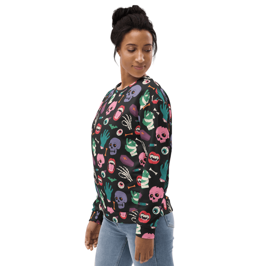 Graveyard Smash Unisex Sweatshirt by Goth Cloth Co.