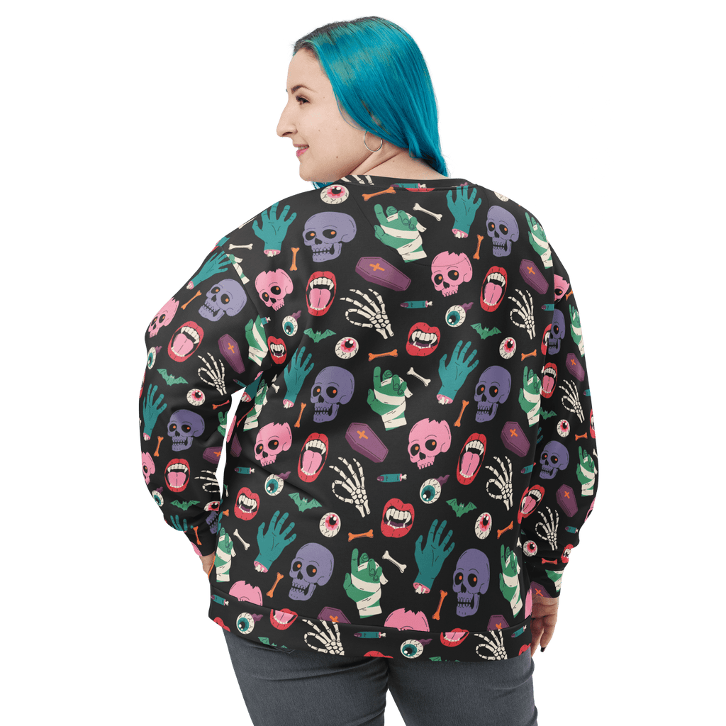 Graveyard Smash Unisex Sweatshirt by Goth Cloth Co.