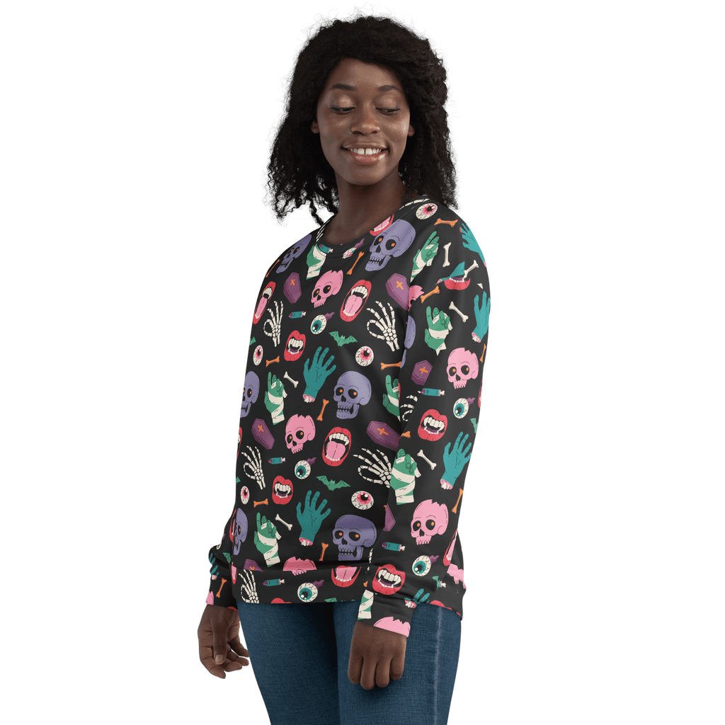 Graveyard Smash Unisex Sweatshirt by Goth Cloth Co.