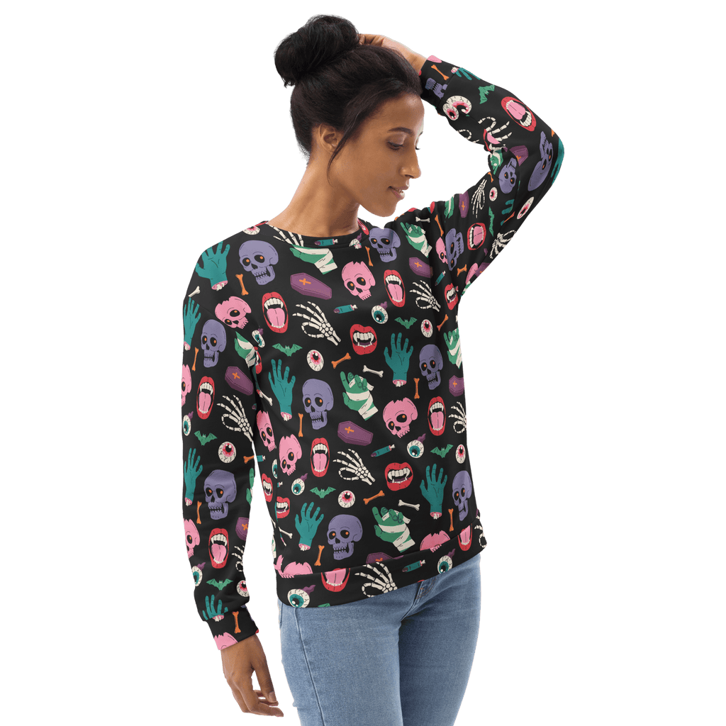 Graveyard Smash Unisex Sweatshirt by Goth Cloth Co.