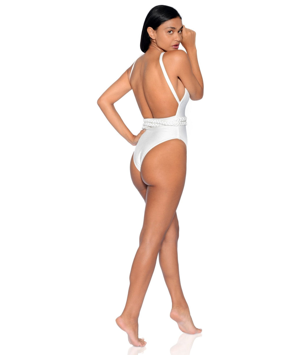 Greece Belted One-Piece by Acqua de Luxe Beachwear