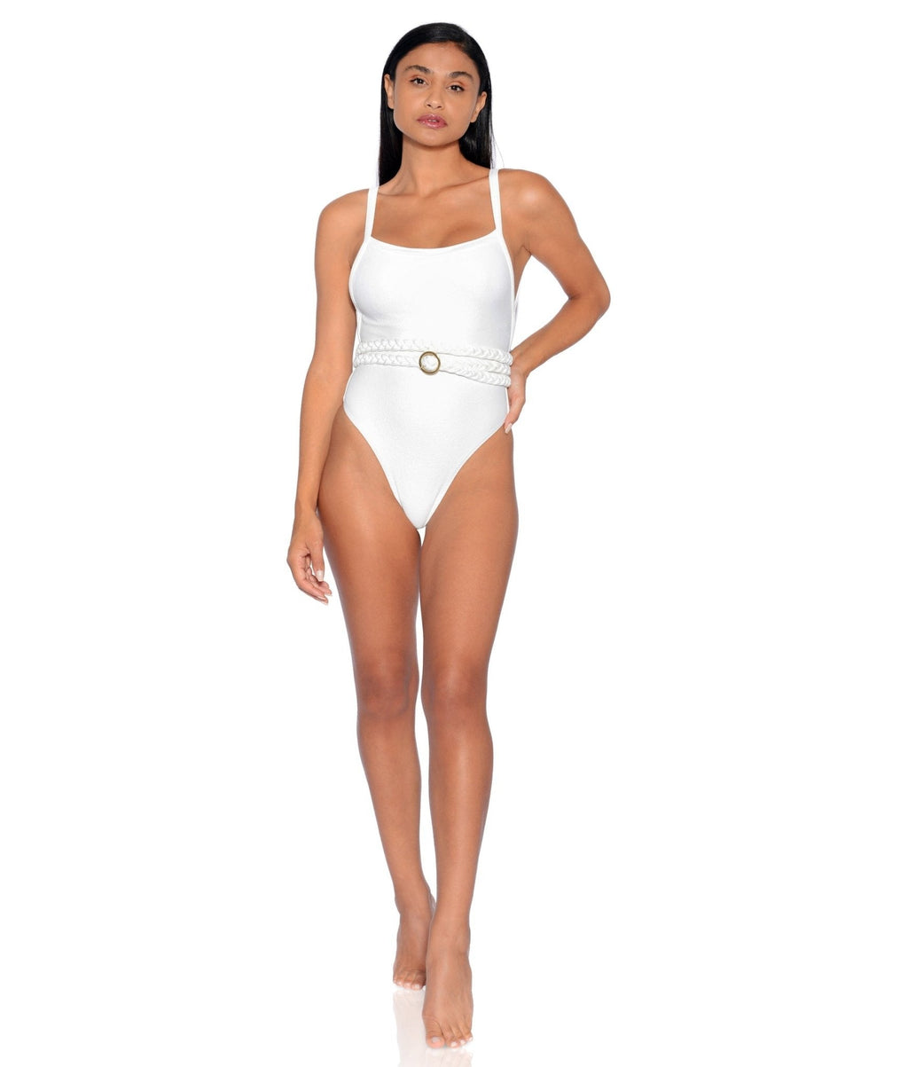 Greece Belted One-Piece by Acqua de Luxe Beachwear