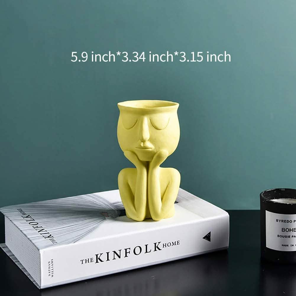 Greneric Character Portrait Flower Pot Resin Succulents Plant Pot by DailySale