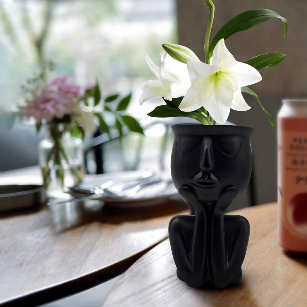 Greneric Character Portrait Flower Pot Resin Succulents Plant Pot by DailySale