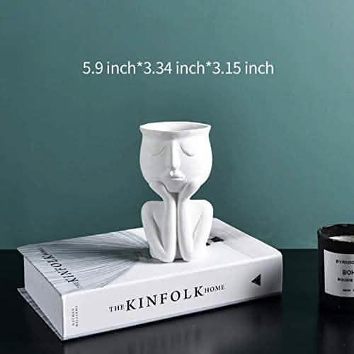 Greneric Character Portrait Flower Pot Resin Succulents Plant Pot by DailySale