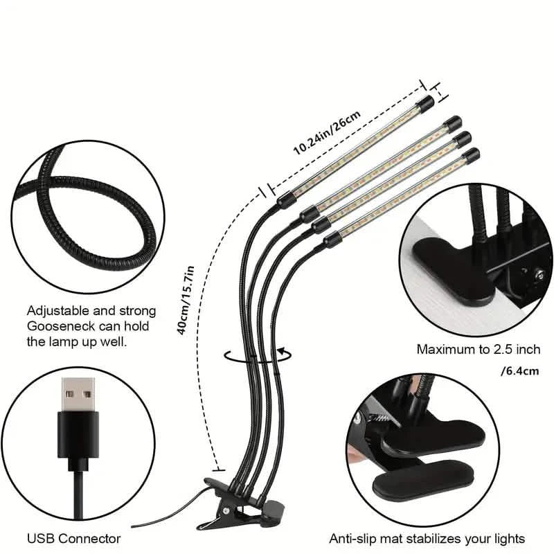 Grow Lights for Seed Starting Auto ON & Off Full Spectrum LED Plant Lights with Timer by DailySale