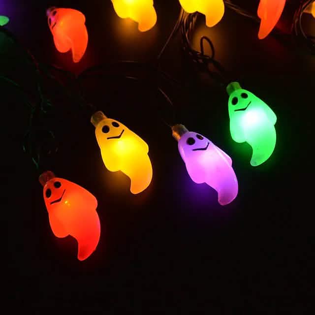 Halloween Cute Ghost LED String Lights Upholstery Lights by DailySale