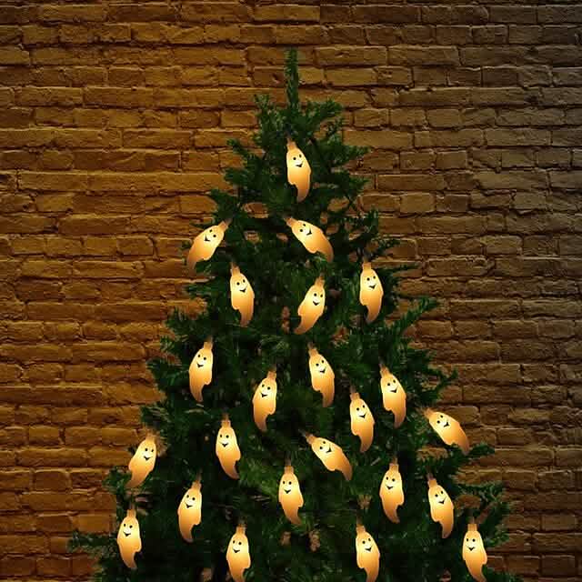 Halloween Cute Ghost LED String Lights Upholstery Lights by DailySale