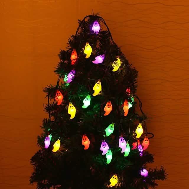 Halloween Cute Ghost LED String Lights Upholstery Lights by DailySale