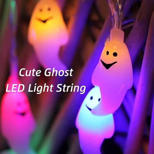 Halloween Cute Ghost LED String Lights Upholstery Lights by DailySale