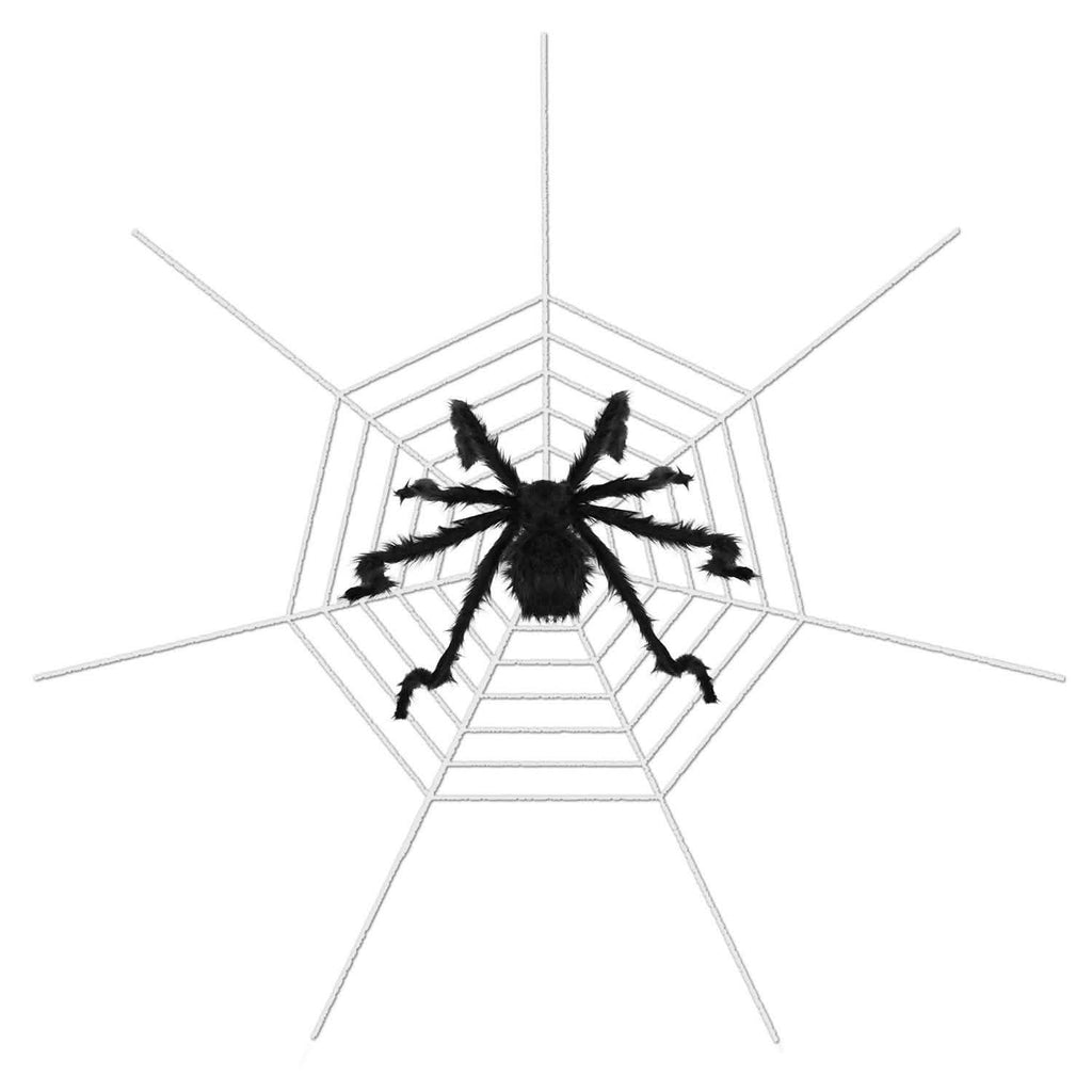 Halloween Decorations Spider 49" with 126" Tarantula Mega Spider Web by DailySale