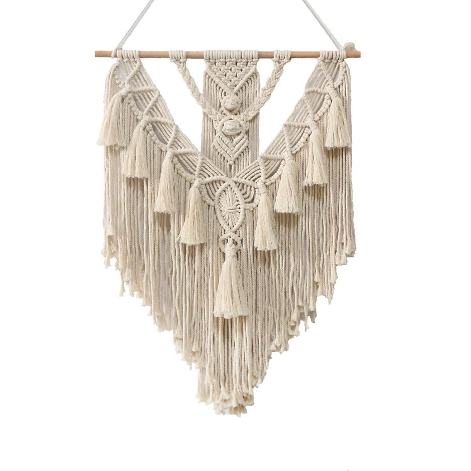 Hand Woven Lace Wall Hanging Bohemian Boho Art Decor by DailySale