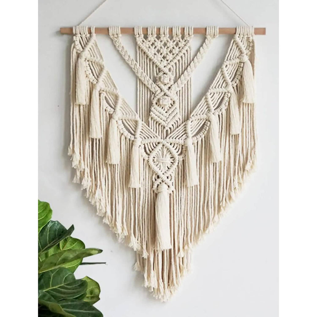 Hand Woven Lace Wall Hanging Bohemian Boho Art Decor by DailySale